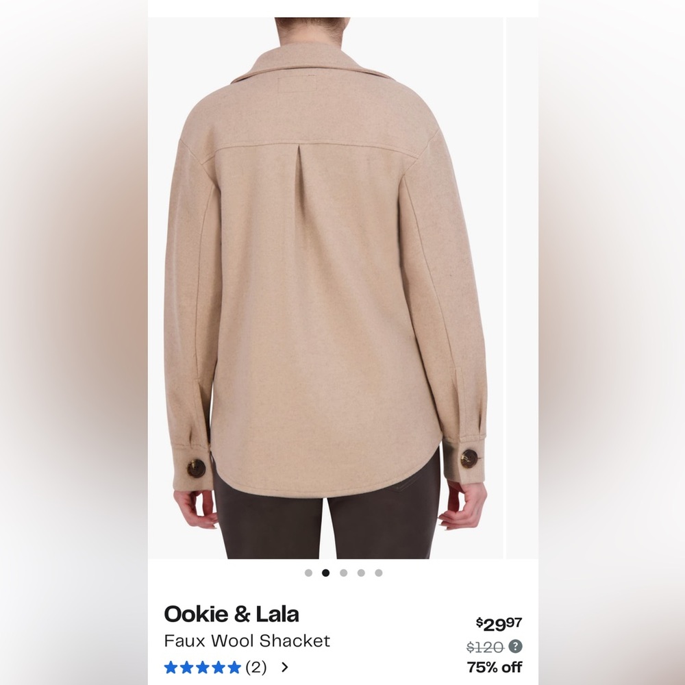 Tan Button-Up Jacket - Picture 3 of 6